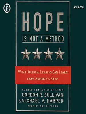 cover image of Hope Is Not a Method